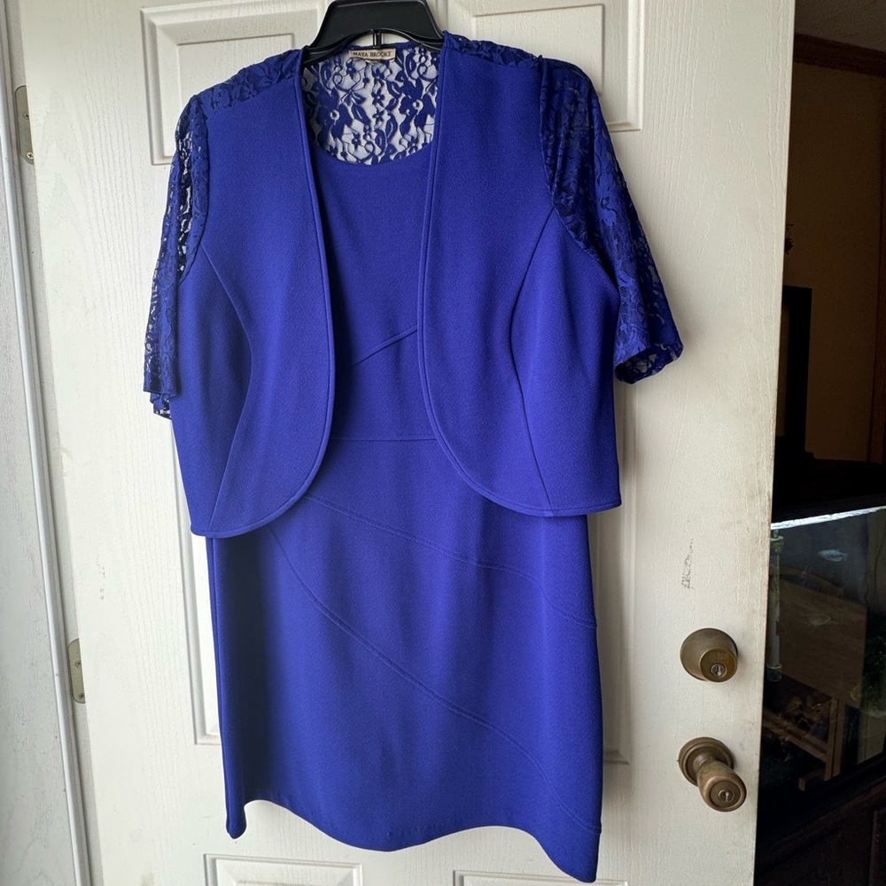 Royal Blue women's size 16w 2 piece dress